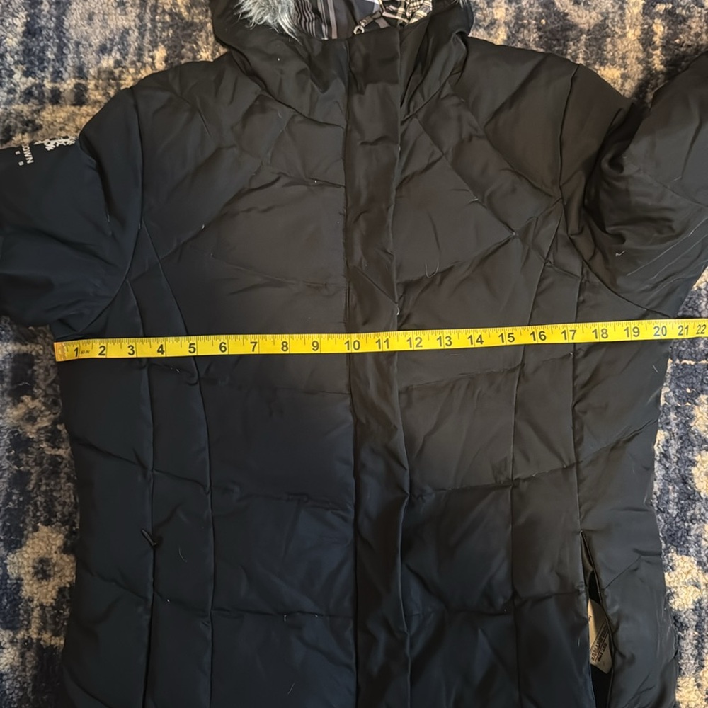 Solid Black/Plaid Reversible Down Coat - image 6